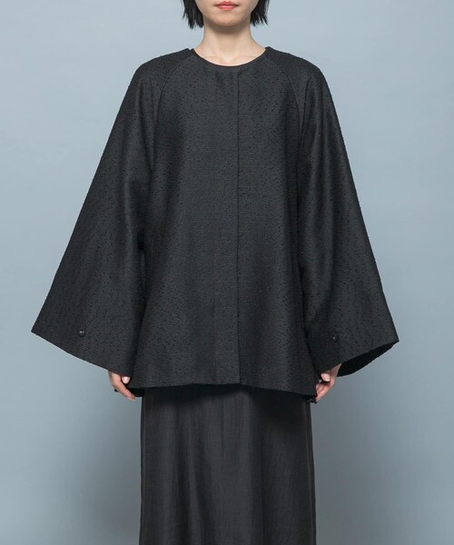 URBAN RESEARCH ROSSO(アーバンリサーチロッソ)の「CHIGNON ネップツイードコート(テーラードジャケット・レディース・LBEIGE/BLACK・Free)」の12枚目の写真