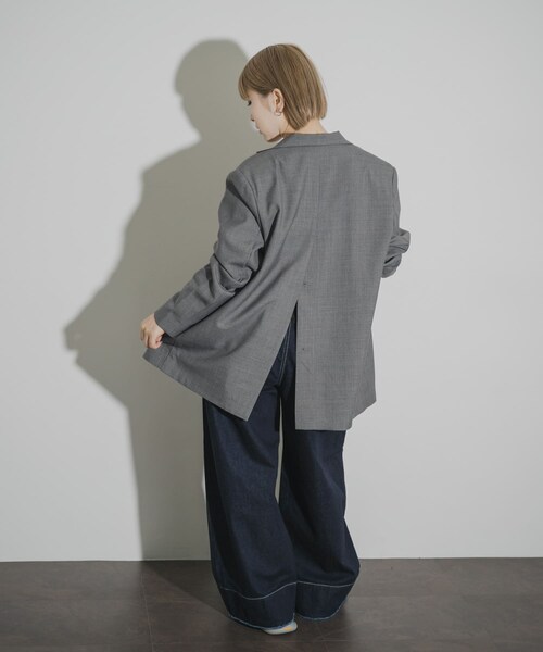 THE GOODLAND MARKET（ザグッドランドマーケット）の「cwtch　WOOL TAILOR JACKET（その他アウター・レディース・GRAY/CHARCOAL・Free）」の10枚目の写真