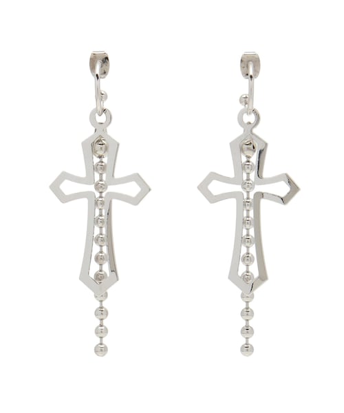 EVRIS（エヴリス）の「CROSS CHAIN ピアス（ピアス（両耳用）・レディース・シルバー/ゴールド・F）」の3枚目の写真