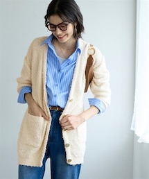 nissen | ＜大きいサイズ＞テープヤーンカーディガン(カーディガン/ボレロ)