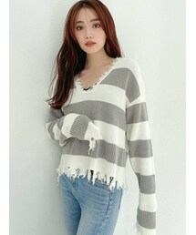 GYDA | Vネックグラインダーニット TOPS(ニット/セーター)