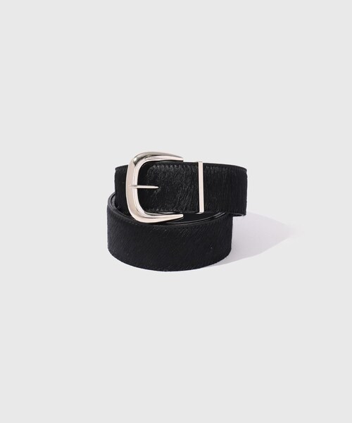 ADAM ET ROPE'(アダムエロペ)の「【KYOU/キョウ】ESSENTIAL.01 Hair Calf Leather Belt(ベルト・メンズ・ブラック/キャメル・F)」の1枚目の写真