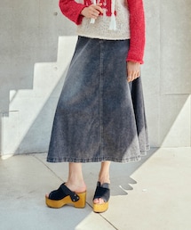 SENSE OF PLACE by URBAN RESEARCH | ANNA SUI NYC　オーバードレープデニムロングスカート(デニムスカート)