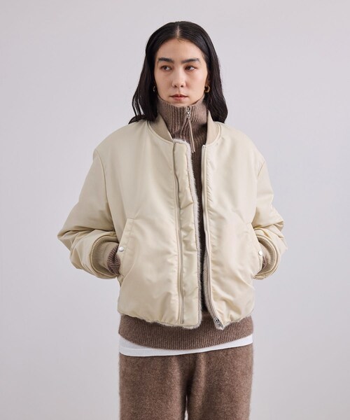 ADAM ET ROPE'(アダムエロペ)の「リバーシブルMA-1(MA-1・レディース・キナリ/オリーブ・F)」の17枚目の写真