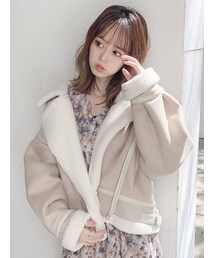 dazzlin | レザーライクボアショートブルゾン(ブルゾン)