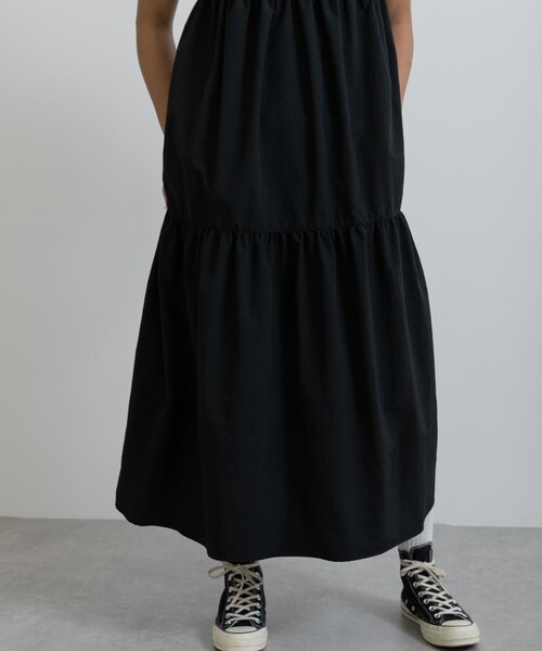 THE GOODLAND MARKET(ザグッドランドマーケット)の「『別注』MIDIUMISOLID×TGM RE-Volume camisole one-piece(ワンピース・レディース・GRAY/GREIGE/BLACK・one)」の11枚目の写真
