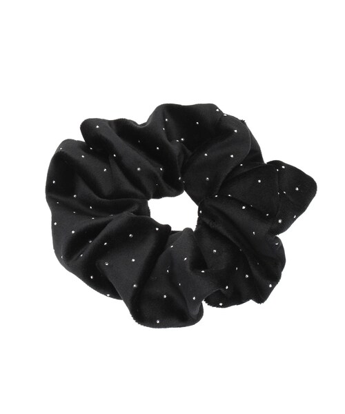 RESEXXY（リゼクシー）の「ポイントストーンベロアシュシュ（シュシュ・レディース・アイボリー/ブラック/ピンク・F）」の3枚目の写真