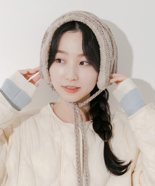 SMELLY（スメリー）の「ケーブルコンビイヤーマフ（イヤーマフ・レディース・IVO/BEG・-）」の14枚目の写真