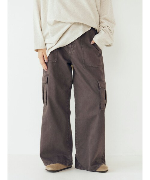 Ungrid（アングリッド）の「ウォッシュデザインカーゴパンツ（その他パンツ・レディース・ブラウン/カーキ・S/M）」の3枚目の写真