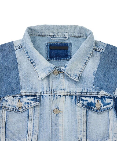ADAM ET ROPE'（アダムエロペ）の「【QUIITO】 REMAKE  PT DENIM JK BL（デニムジャケット・レディース・ブルー・F）」の3枚目の写真