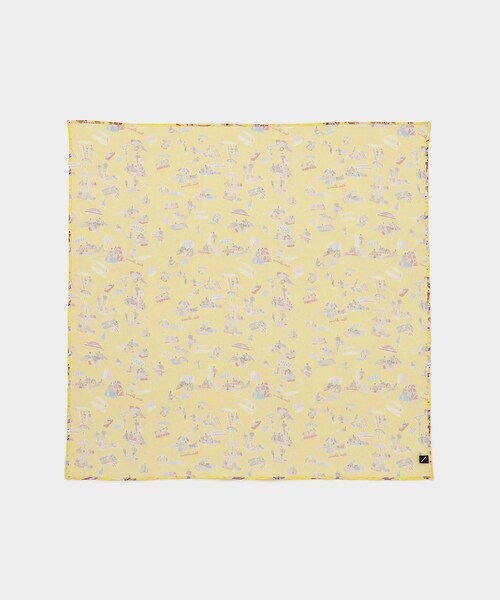 Saturdays NYC（サタデーズ ニューヨークシティ ）の「Ken Done Scarf（バンダナ/スカーフ・レディース・ブラック/ブルー/イエロー・F）」の8枚目の写真