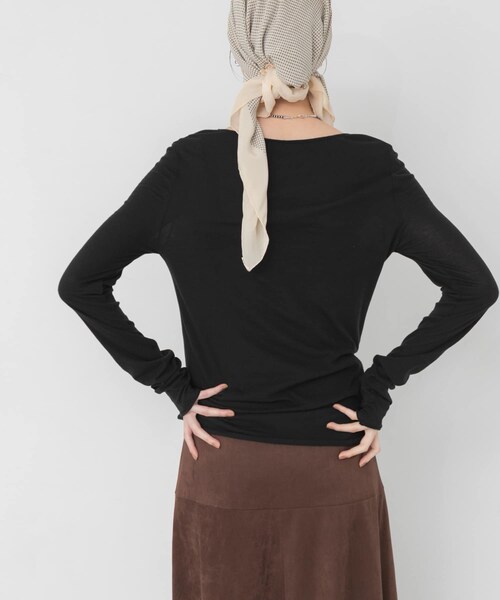 URBAN RESEARCH(アーバンリサーチ)の「THYARD ハイゲージカットソー(Tシャツ/カットソー・レディース・OFF WHITE/BLACK/BROWN・Free)」の18枚目の写真