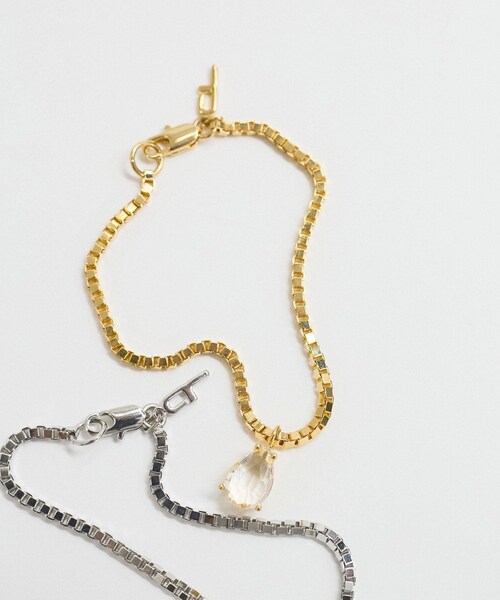 ADAM ET ROPE'（アダムエロペ）の「LES BIJOUX ガラスビーズブレスレット（ブレスレット・レディース・ゴールド/シルバー・F）」の2枚目の写真