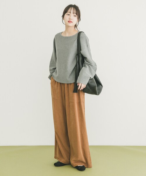 ITEMS URBANRESEARCH（アイテムズ アーバンリサーチ）の「バナナスリーブニット（ニット/セーター・レディース・OFF×BLK/RED/GRY/NVY×OFF・FREE）」の16枚目の写真