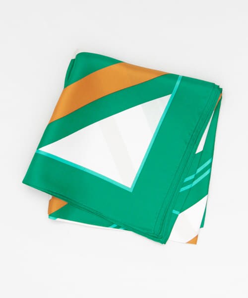 URBAN RESEARCH DOORS（アーバンリサーチドアーズ）の「シルクスカーフ∴（バンダナ/スカーフ・レディース・BEIGE/GREEN・one/One）」の4枚目の写真