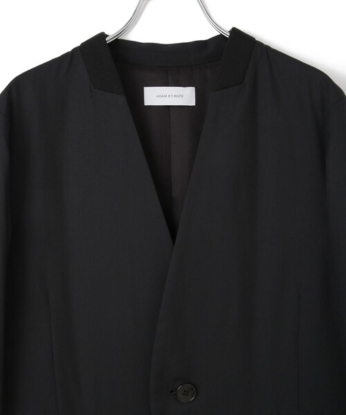 ADAM ET ROPE'（アダムエロペ）の「LIMONTAノーカラーダウンジャケット（ダウンジャケット/コート・レディース・ブラック/カーキ・F）」の21枚目の写真