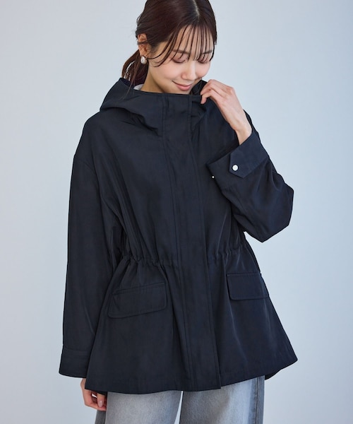 ROPE' PICNIC（ロペピクニック）の「ミドル丈マウンテンパーカー スプリングコート/花粉ガード・撥水（マウンテンパーカー・レディース・チャコール/ライトグレー/ダークブラウン/ネイビー・F）」の8枚目の写真