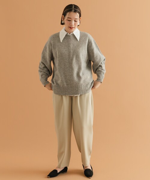 URBAN RESEARCH ROSSO（アーバンリサーチロッソ）の「F by ROSSO　ハミルトンクルーネックニット（ニット/セーター・レディース・L/GREIGE/GRAY/D/CHERRY/BLUE・FREE）」の11枚目の写真