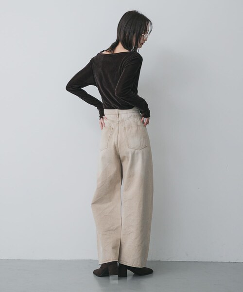 SENSE OF PLACE by URBAN RESEARCH(センスオブプレイスバイアーバンリサーチ)の「ベロアドレープトップ(その他トップス・レディース・IVORY/BROWN/CAMEL・One)」の15枚目の写真