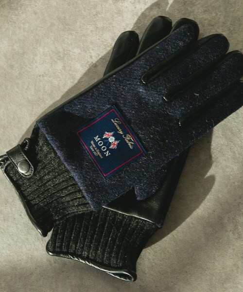 URBAN RESEARCH DOORS(アーバンリサーチドアーズ)の「MOONツイードレザーグローブ(ベルト・メンズ・CHARCOAL/NAVY/BEIGE/BROWN・-)」の4枚目の写真