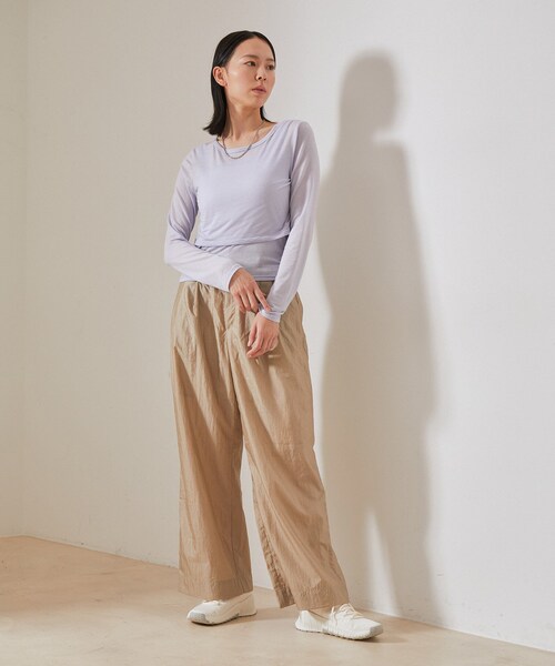 NERGY（ナージー）の「【SET】カシミアシルクレイヤードトップス（アンサンブル・レディース・ブラック/オフホワイト/ラベンダー/オレンジ・F）」の13枚目の写真