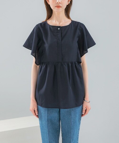 URBAN RESEARCH ROSSO（アーバンリサーチロッソ）の「『WEB限定』『UR TECH Smart Linen Touch』フレアスリーブブラウス（シャツ/ブラウス・レディース・B/STRIPE/NAVY/LIGHT PINK・Free）」の21枚目の写真