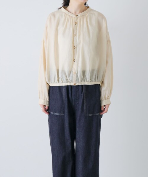 かぐれ(カグレ)の「Vlas Blomme シアーギャザーブラウス(シャツ/ブラウス・レディース・L BEIGE/BLACK・Free)」の17枚目の写真