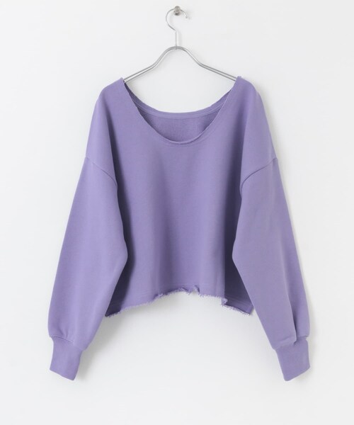 URBAN RESEARCH Sonny Label(アーバンリサーチサニーレーベル)の「AyaKawasaki カットオフスウェット(スウェット・レディース・レモネード/ピーチ/グレープ・FREE)」の12枚目の写真