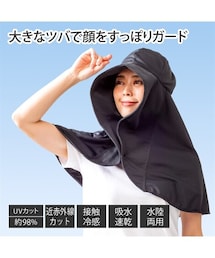 nissen | 水陸両用 UVプロテクトフレアハット　シャイン（接触冷感）(キャップ)