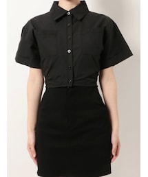 EMODA | サイドオープンクロップドシャツ(シャツ/ブラウス)