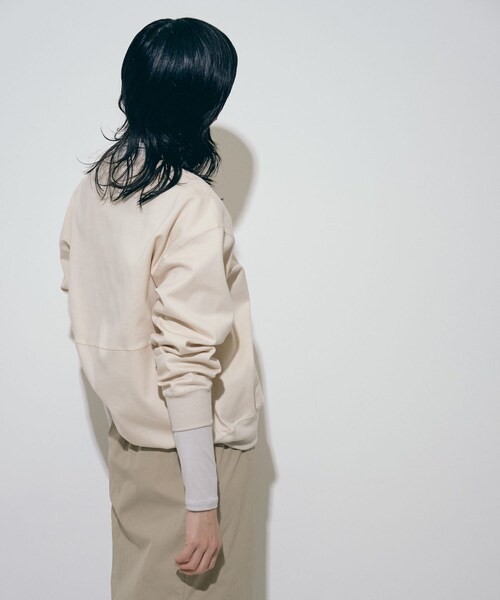 THE GOODLAND MARKET(ザグッドランドマーケット)の「『別注』MIDIUMISOLID×TGM Organic cotton pullover(Tシャツ/カットソー・レディース・IVORY/GREEN/CHARCOAL・FREE)」の9枚目の写真