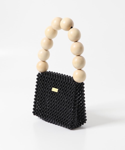 URBAN RESEARCH DOORS(アーバンリサーチドアーズ)の「TOOS wood ball handbag(ハンドバッグ・レディース・black・one)」の4枚目の写真