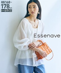 nissen | 高身長　シアーシャツ（トールサイズ）Essenave(シャツ/ブラウス)