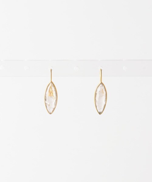 URBAN RESEARCH（アーバンリサーチ）の「LA SOEUR　マーキスフックピアス（ピアス（両耳用）・レディース・ルチルクォーツ/スモーキークォーツ/ラピスラズリ/ピーチムーン/シーブルー・-）」の7枚目の写真