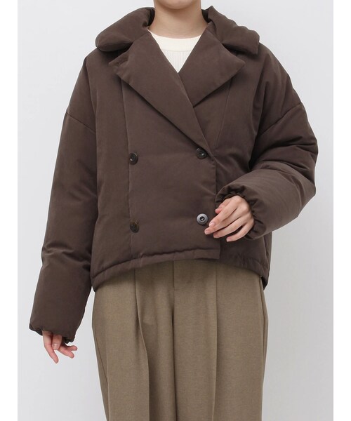 LAGUNAMOON（ラグナムーン）の「ダブルショートアライドダウン（ダウンジャケット/コート・レディース・アイボリー/ブラック/ブラウン・F）」の6枚目の写真