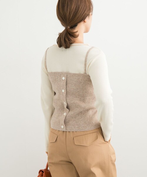URBAN RESEARCH DOORS（アーバンリサーチドアーズ）の「リブニットビスチェ（その他トップス・レディース・杢CHARCOAL/BEIGE・M）」の18枚目の写真