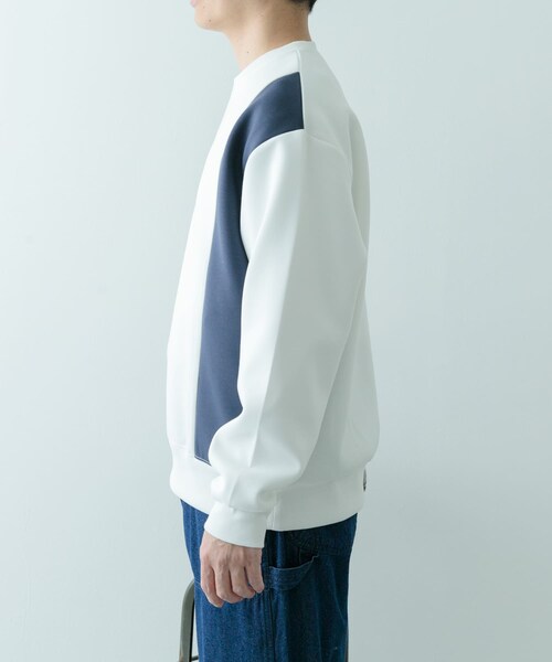 ITEMS URBANRESEARCH（アイテムズ アーバンリサーチ）の「ストレッチダンボール 切替トップス B（スウェット・メンズ・NVY/MOC/BLK・M/L）」の15枚目の写真