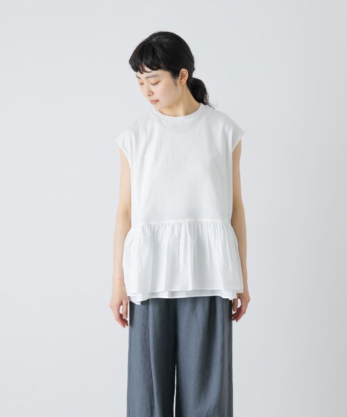 かぐれ（カグレ）の「裾フリルノースリーブインナーカットソー（Tシャツ/カットソー・レディース・OFF・Free）」の11枚目の写真