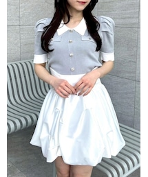 dazzlin | フロントボタンシャツカラーニットトップス(ニット/セーター)