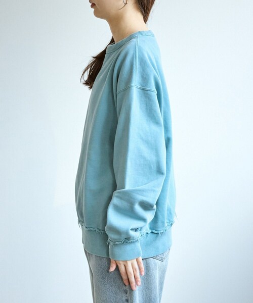 ROPE' PICNIC（ロペピクニック）の「【Champion/チャンピオン】ピグメント裏毛クルーネックスウェット（スウェット・レディース・ブラック/サックス/ワイン/オレンジ・F）」の21枚目の写真