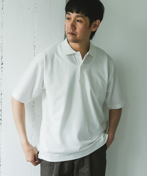 URBAN RESEARCH DOORS（アーバンリサーチドアーズ）の「『XLサイズ/WEB限定』『吸水速乾/接触冷感/イージーケア』クイックドライ 鹿の子 ポロシャツ（ポロシャツ・メンズ・BLUE GRAY/WHITE/BLACK・M/L/XL）」の8枚目の写真