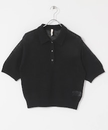 URBAN RESEARCH DOORS | Acetate Mix Collared Knit(ニット/セーター)