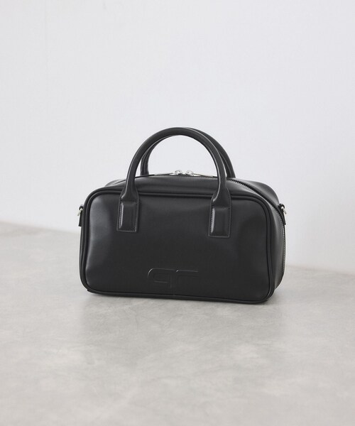 ADAM ET ROPE'（アダムエロペ）の「【サステナブル】ロゴスクエアボストンバッグ（ボストンバッグ・レディース・ブラック/ブラウン/シルバー・F）」の2枚目の写真