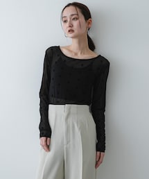 SENSE OF PLACE by URBAN RESEARCH | モチーフシアーカットトップ(Tシャツ/カットソー)