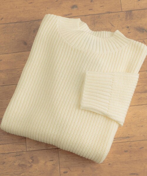 ITEMS URBANRESEARCH（アイテムズ アーバンリサーチ）の「マシンウォッシャブル 片畦モックネックニット（ニット/セーター・メンズ・IVO/CML/GRN/BLU/BLK・M/L）」の11枚目の写真