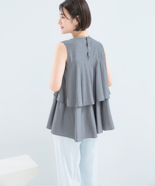 URBAN RESEARCH ROSSO（アーバンリサーチロッソ）の「レイヤードフレアブラウス（シャツ/ブラウス・レディース・CH.BLACK/BLUE/BABY PINK・Free）」の8枚目の写真