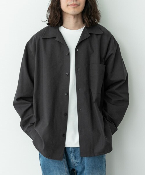 URBAN RESEARCH Sonny Label（アーバンリサーチサニーレーベル）の「ARMY TWILL　COTTON LINEN UTILITYSHIRTS（シャツ/ブラウス・メンズ・ECRU/PINK/GREEN/CHARCOAL・S/M）」の2枚目の写真