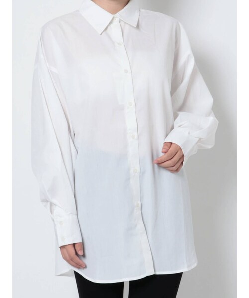 MURUA（ムルーア）の「ブロードオーバーサイズシャツ（シャツ/ブラウス・レディース・ホワイト/ピンク/パープル/ブラウン・F）」の11枚目の写真