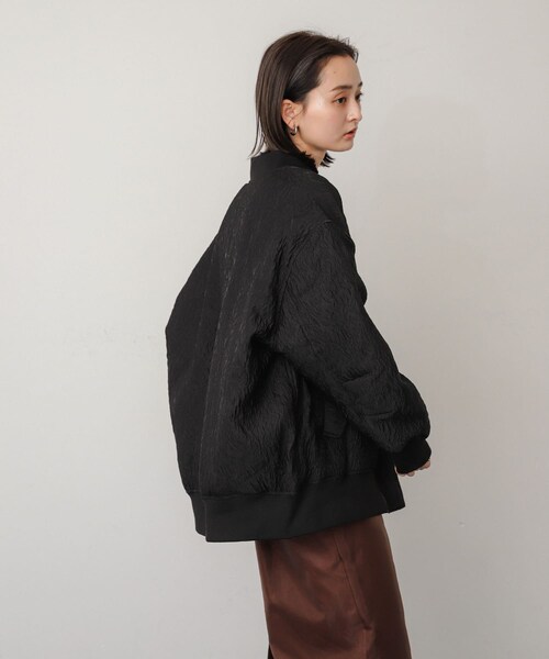 SENSE OF PLACE by URBAN RESEARCH（センスオブプレイスバイアーバンリサーチ）の「オーバーサイズMA-1（MA-1・レディース・BLACK/IVORY/BEIGE・one）」の22枚目の写真