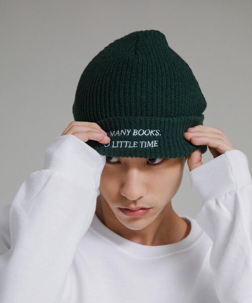 URBAN RESEARCH（アーバンリサーチ）の「BLANKMAG　SO MANY BOOKS  Knit  Cap（ニットキャップ/ビーニー・メンズ・Green/Black/Burgundy/Gray・FREE）」の5枚目の写真